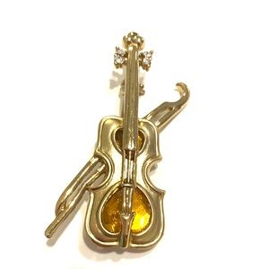 Violin Pin Brooch Musical Instrument